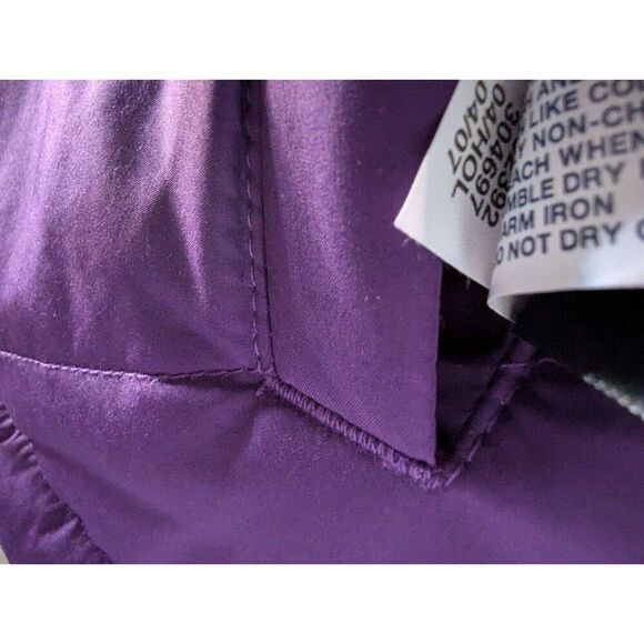 VTG Gap Kids Reversible Vest XL Colorful Snowflakes 1 Side Full Zip 1 Side Purpl - Picture 5 of 8